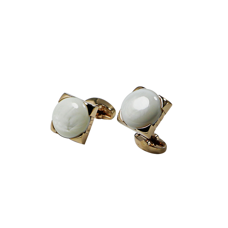 Pearl Goldin äiti Plated Square Shrits Cuff Links